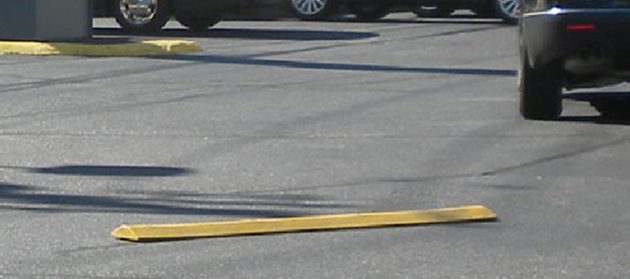 Small yellow road bump